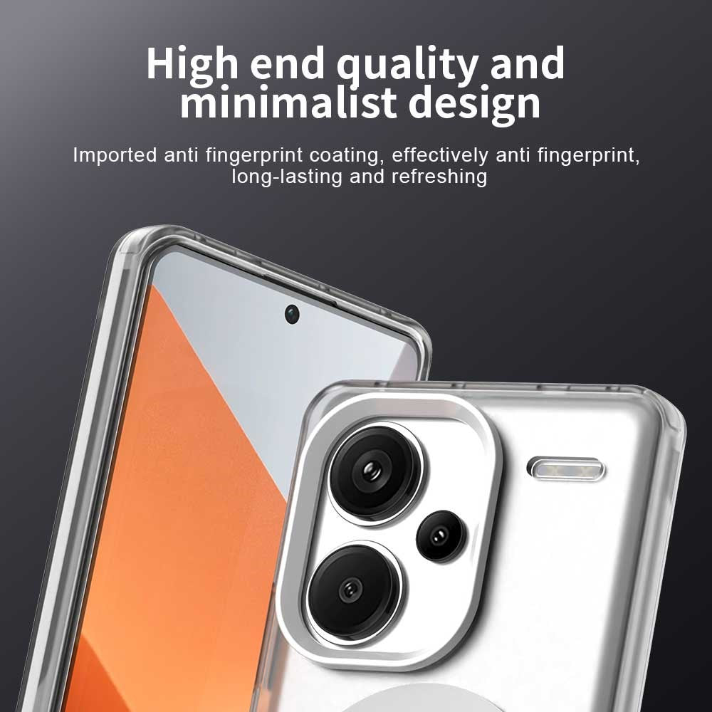 For Xiaomi Redmi Note 13 Pro+ 5G Magnetic Case PC+TPU+PET Anti-Drop Phone Cover