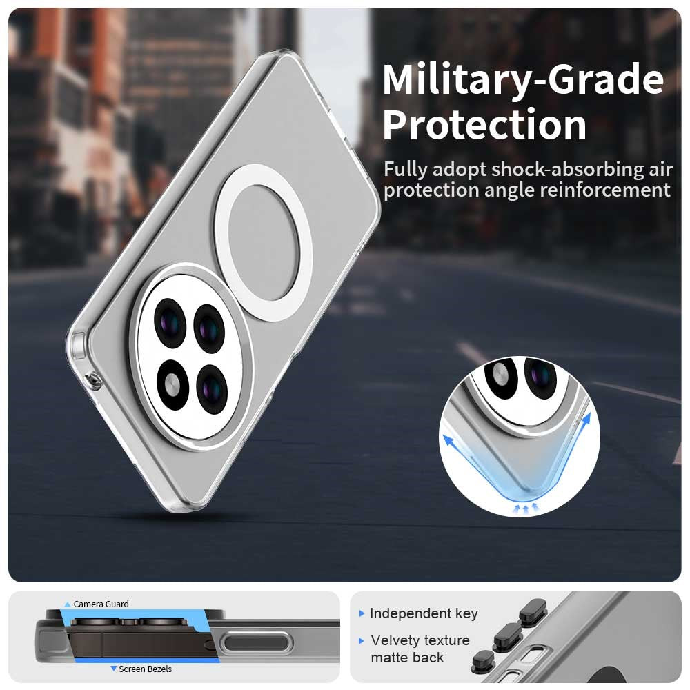 For Xiaomi Poco C75 4G / Redmi 14R 5G / 14C 4G Case Magnetic Case PC+TPU+PET Anti-Drop Phone Cover
