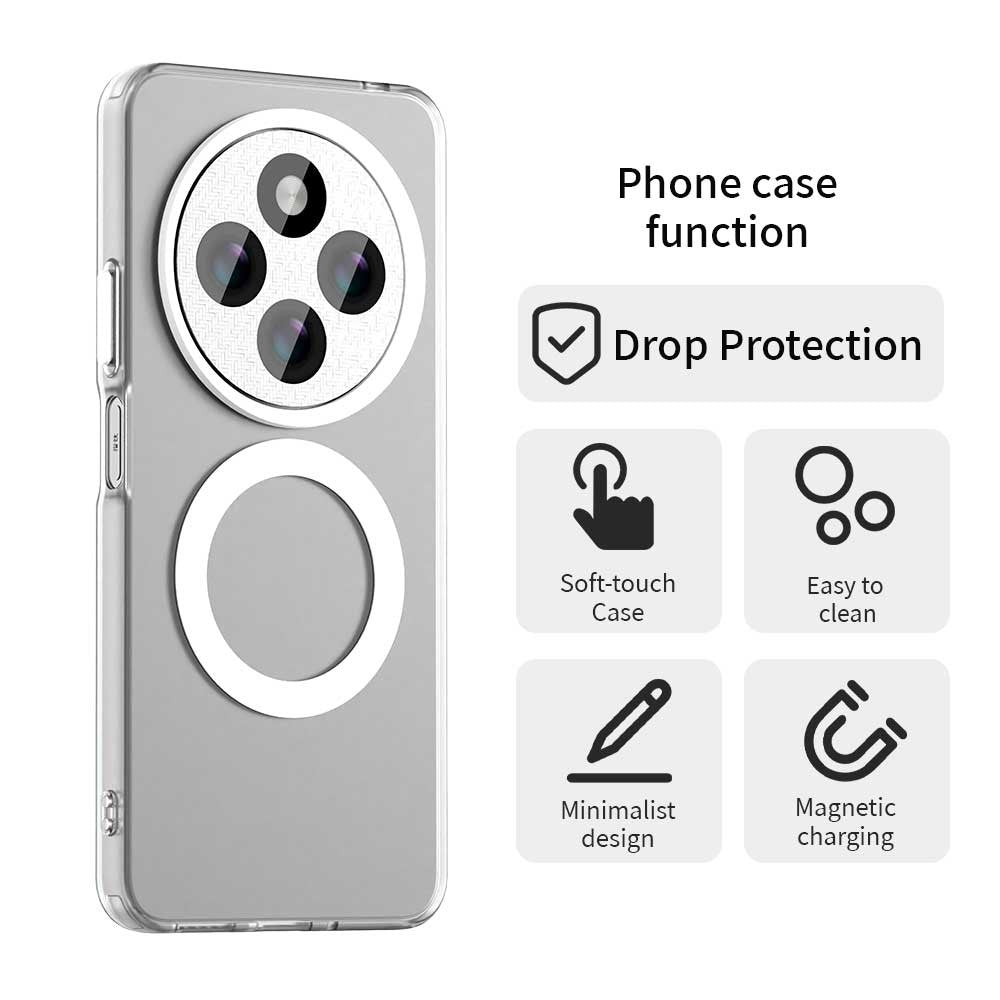 For Xiaomi Poco C75 4G / Redmi 14R 5G / 14C 4G Case Magnetic Case PC+TPU+PET Anti-Drop Phone Cover