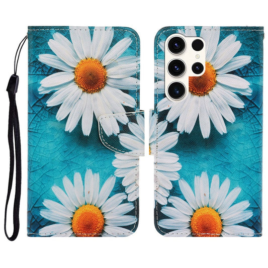 Galaxy S25 Ultra Wallet-Hülle – Musterdruck, mit Ständer & Riemen