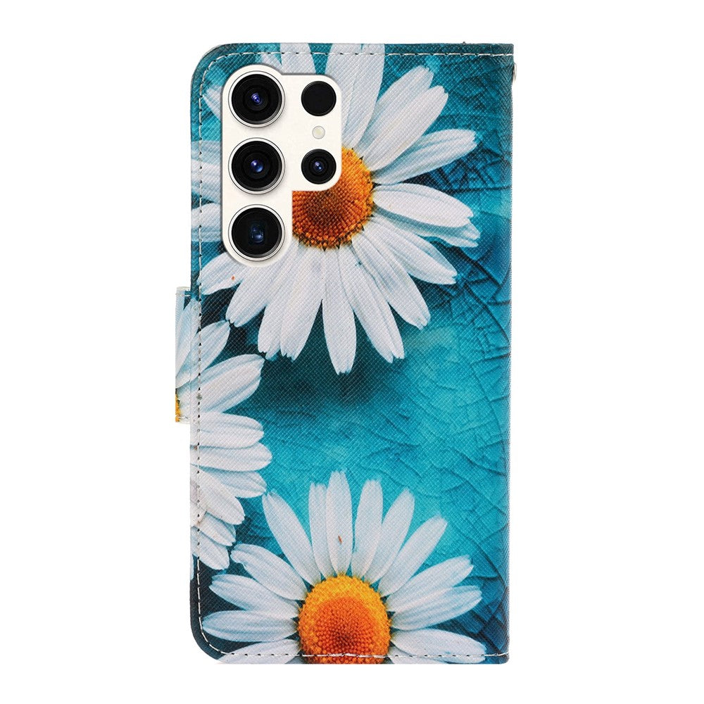 Galaxy S25 Ultra Wallet-Hülle – Musterdruck, mit Ständer & Riemen