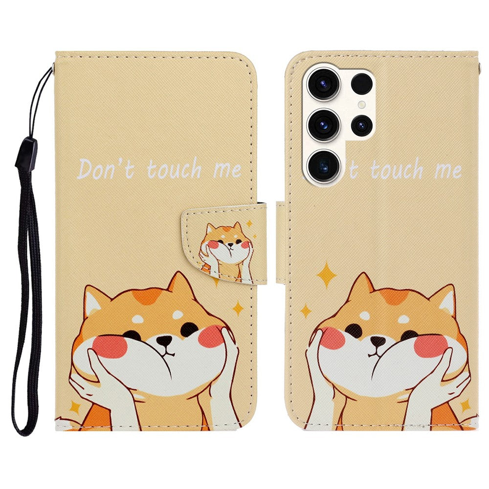 Galaxy S25 Ultra Wallet-Hülle – Musterdruck, mit Ständer & Riemen