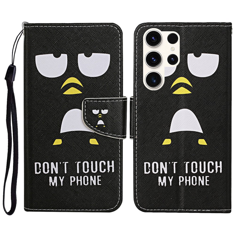 Galaxy S25 Ultra Wallet-Hülle – Musterdruck, mit Ständer & Riemen