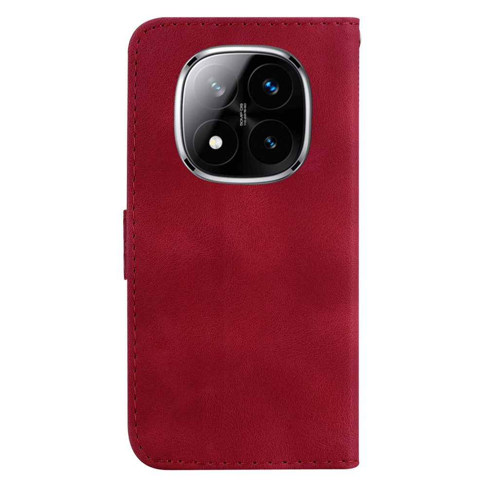 For Xiaomi Redmi Note 14 Pro 5G / Poco X7 5G Stand Case 7-Shaped Pattern Imprint Leather Phone Cover