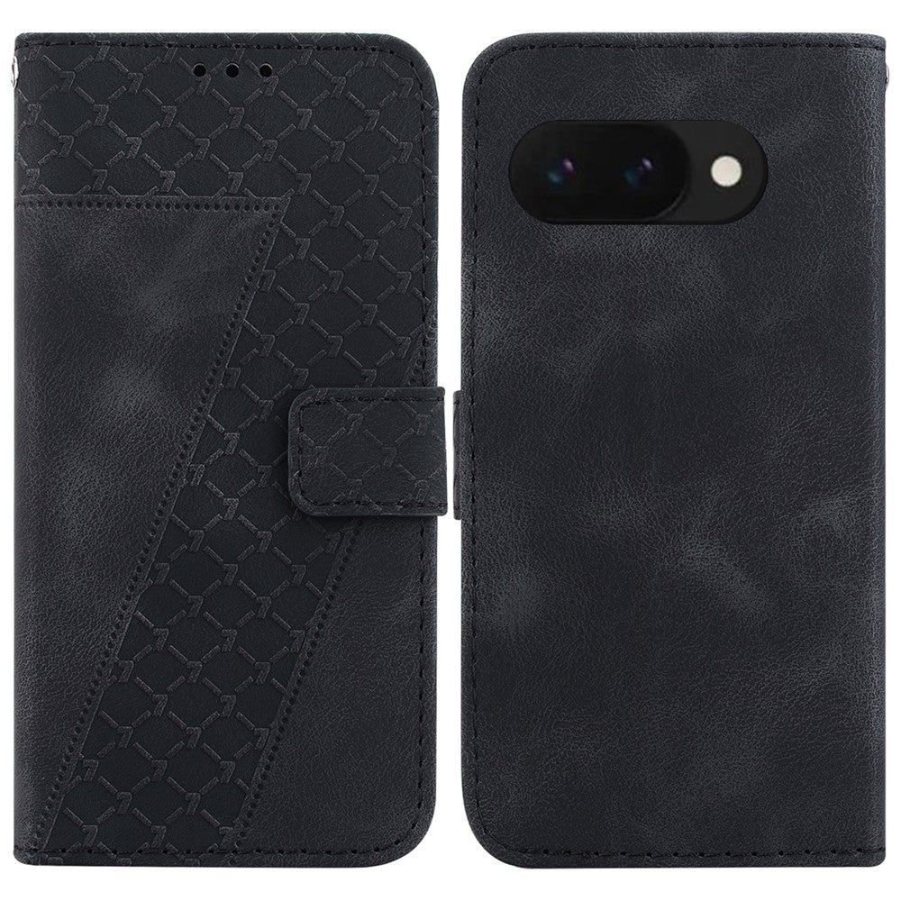 Pixel 9a Leder-Wallet-Hülle – Mit Prägung & Ständer