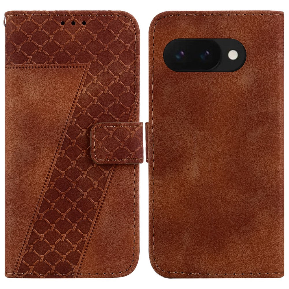 Pixel 9a Leder-Wallet-Hülle – Mit Prägung & Ständer