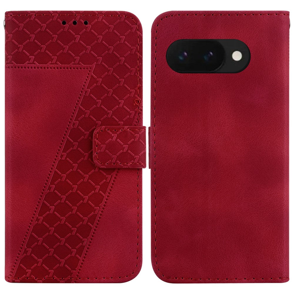 Pixel 9a Leder-Wallet-Hülle – Mit Prägung & Ständer