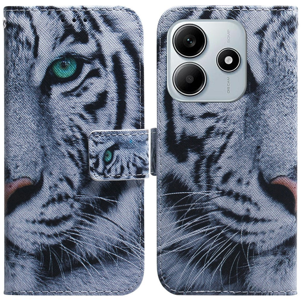 For Xiaomi Redmi Note 14 5G Wallet Case Pattern Print Leather Phone Cover