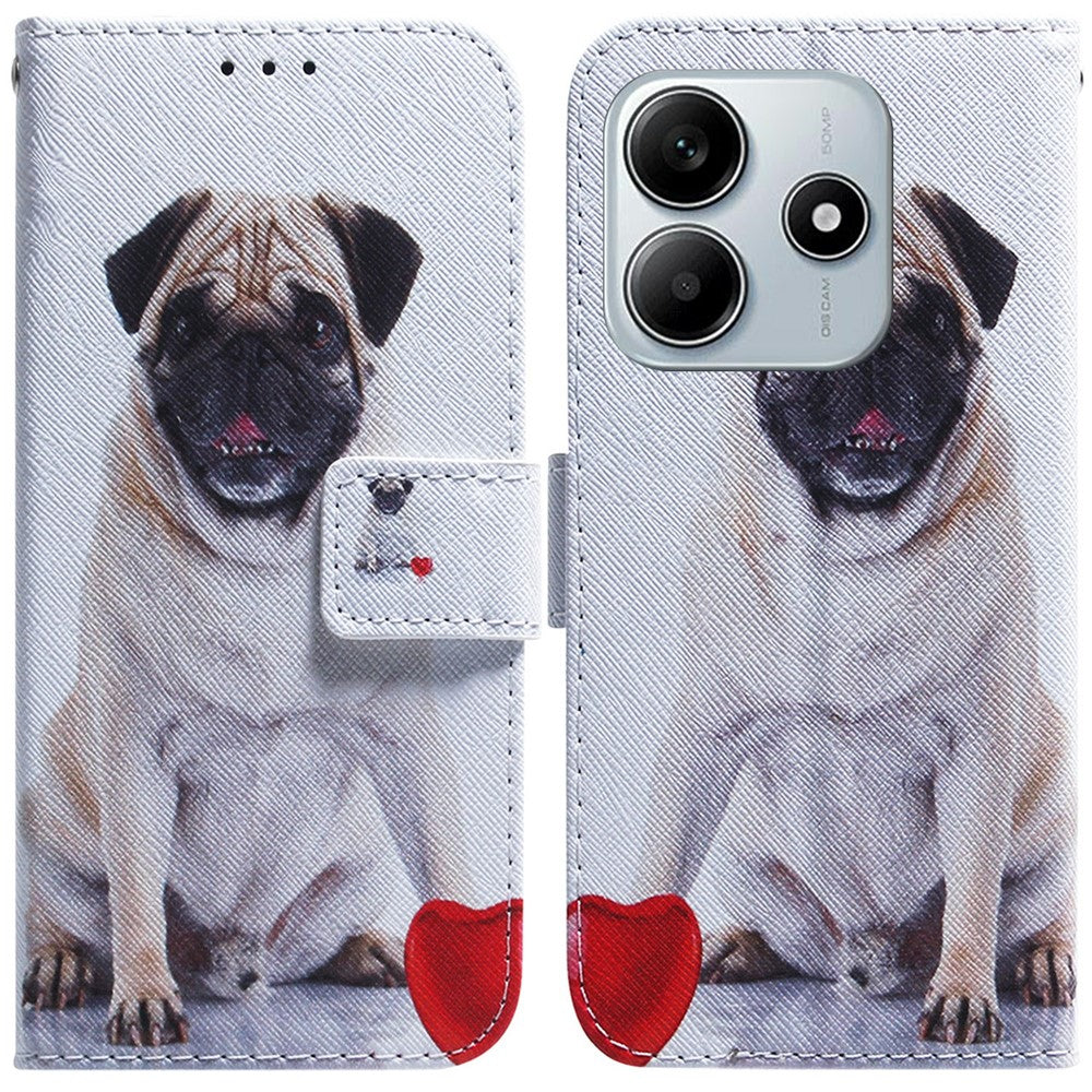 For Xiaomi Redmi Note 14 5G Wallet Case Pattern Print Leather Phone Cover