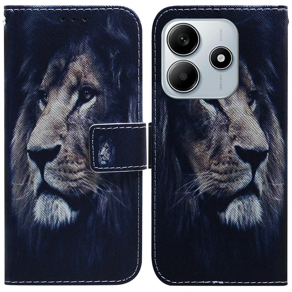For Xiaomi Redmi Note 14 5G Wallet Case Pattern Print Leather Phone Cover