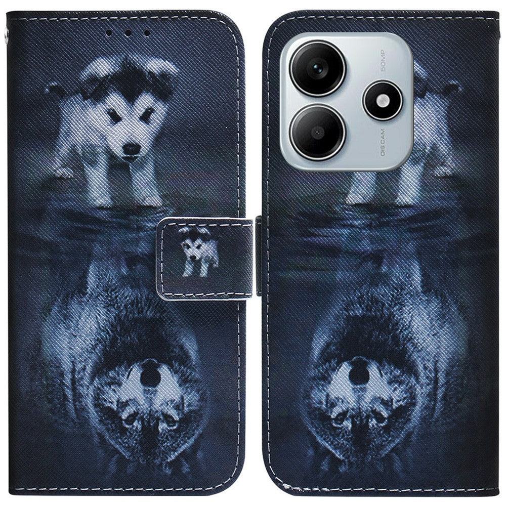 For Xiaomi Redmi Note 14 5G Wallet Case Pattern Print Leather Phone Cover
