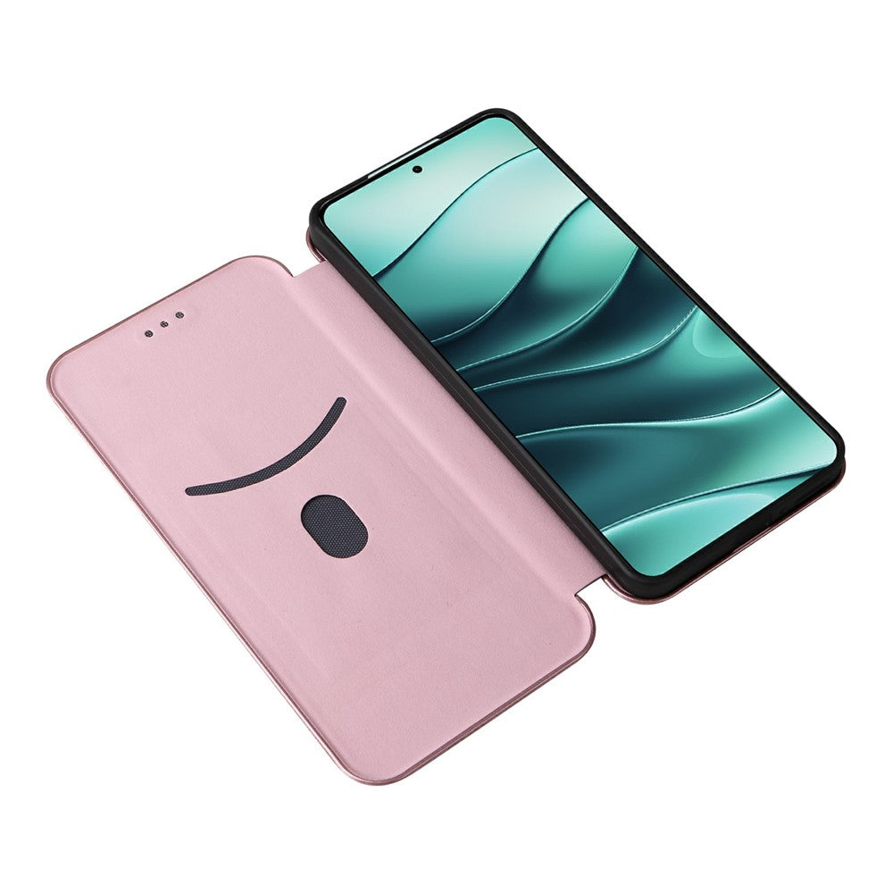 For Xiaomi Redmi Note 14 5G Case Carbon Fiber Texture Drop-Proof PU Leather Phone Cover