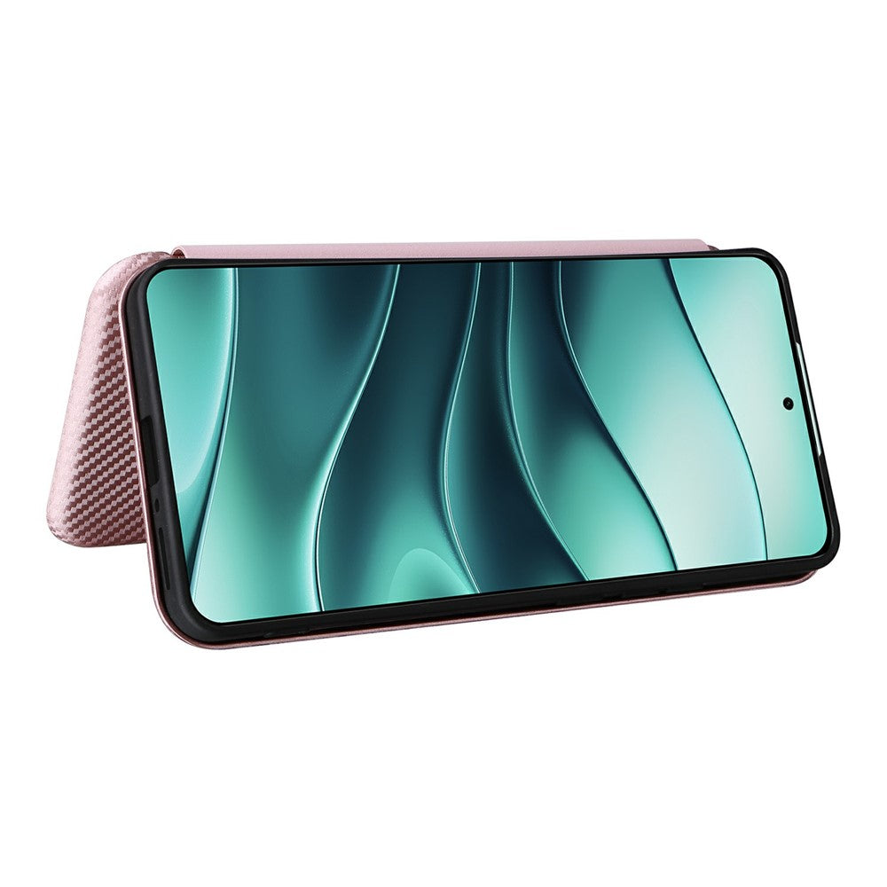 For Xiaomi Redmi Note 14 5G Case Carbon Fiber Texture Drop-Proof PU Leather Phone Cover