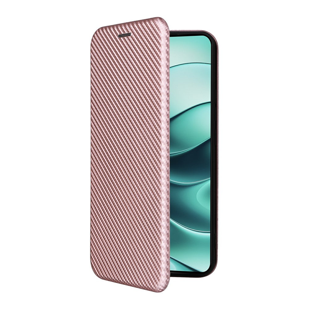For Xiaomi Redmi Note 14 5G Case Carbon Fiber Texture Drop-Proof PU Leather Phone Cover