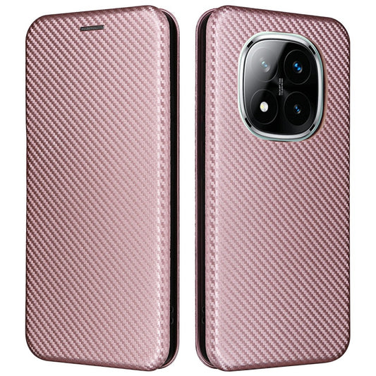 Xiaomi Redmi Note 14 Pro 5G / Xiaomi Poco X7 5G Handyhülle – Poco X7 5G Carbon Fiber Textur Fallsichere PU-Leder