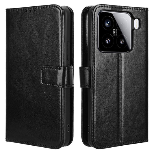 Xiaomi 15 Pro Handyhülle – Crazy Horse Textur PU-Leder-Telefon-Geldbörsen-Abdeckung