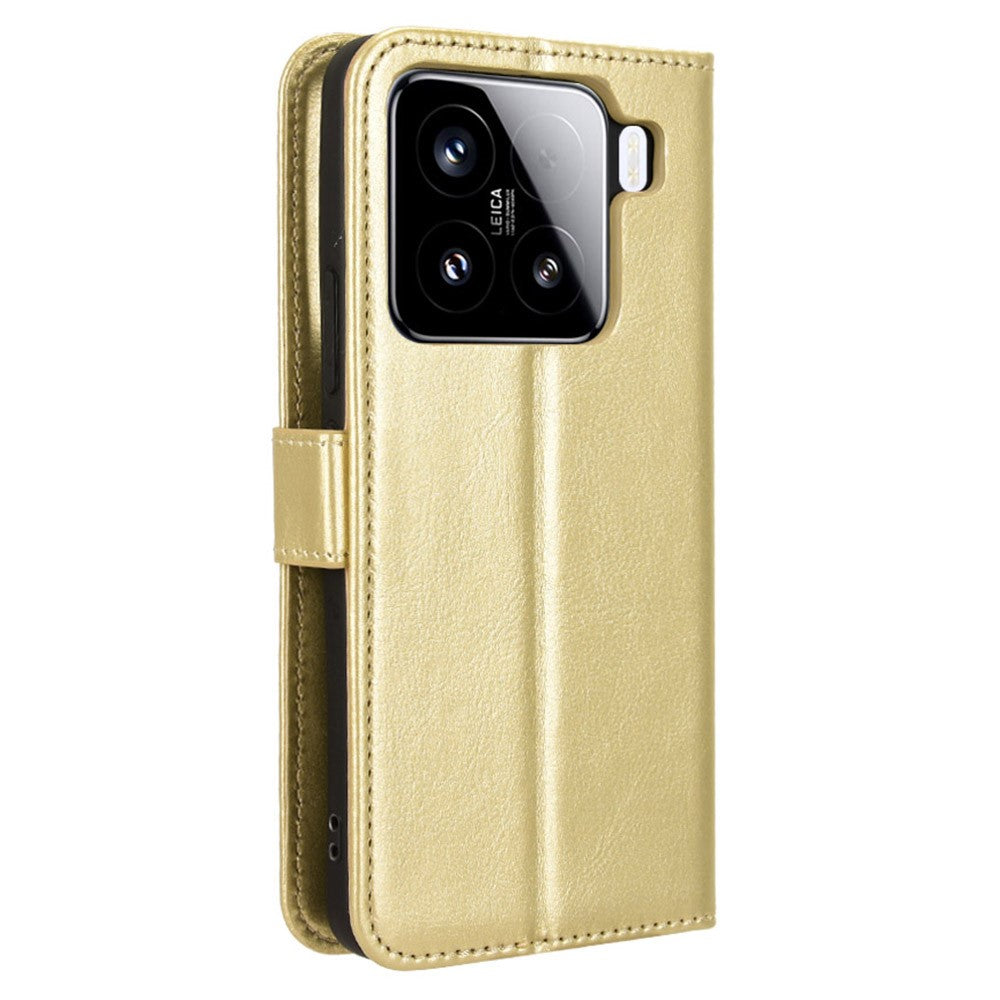 For Xiaomi 15 Pro Case Crazy Horse Texture PU Leather Phone Wallet Cover