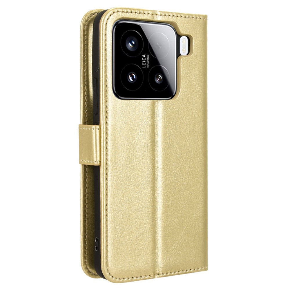 For Xiaomi 15 Case Crazy Horse Texture PU Leather Phone Wallet Cover
