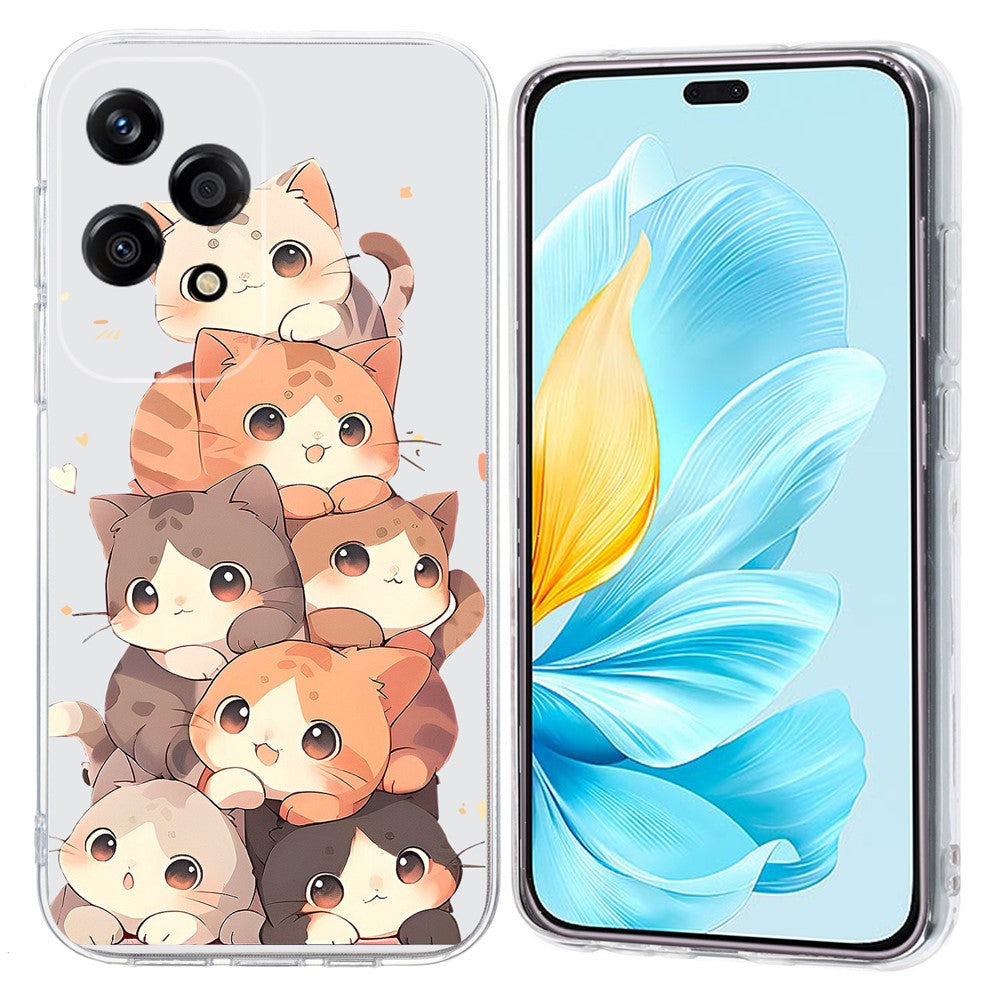 For Honor 200 Lite Case Pattern Printing Shockproof Soft TPU Phone Cover