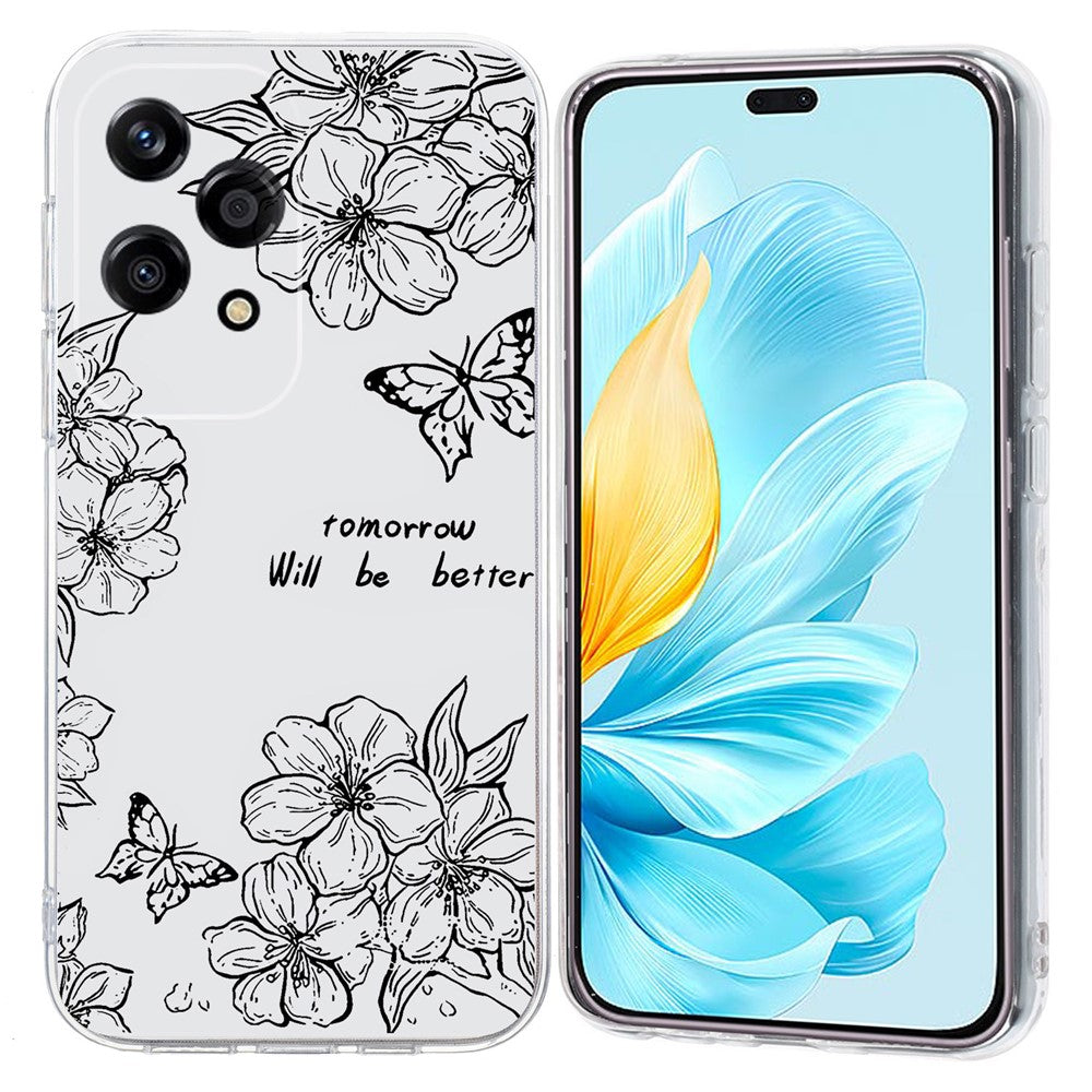 For Honor 200 Lite Case Pattern Printing Shockproof Soft TPU Phone Cover