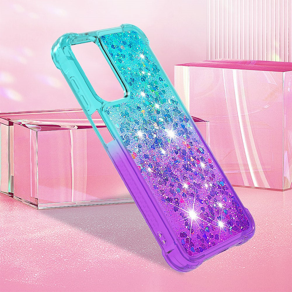 Galaxy A16 4G/5G Glitter-Hülle – Farbverlauf mit funkelndem Puder
