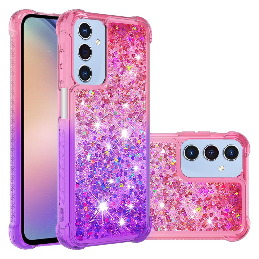 Galaxy A16 4G/5G Glitter-Hülle – Farbverlauf mit funkelndem Puder