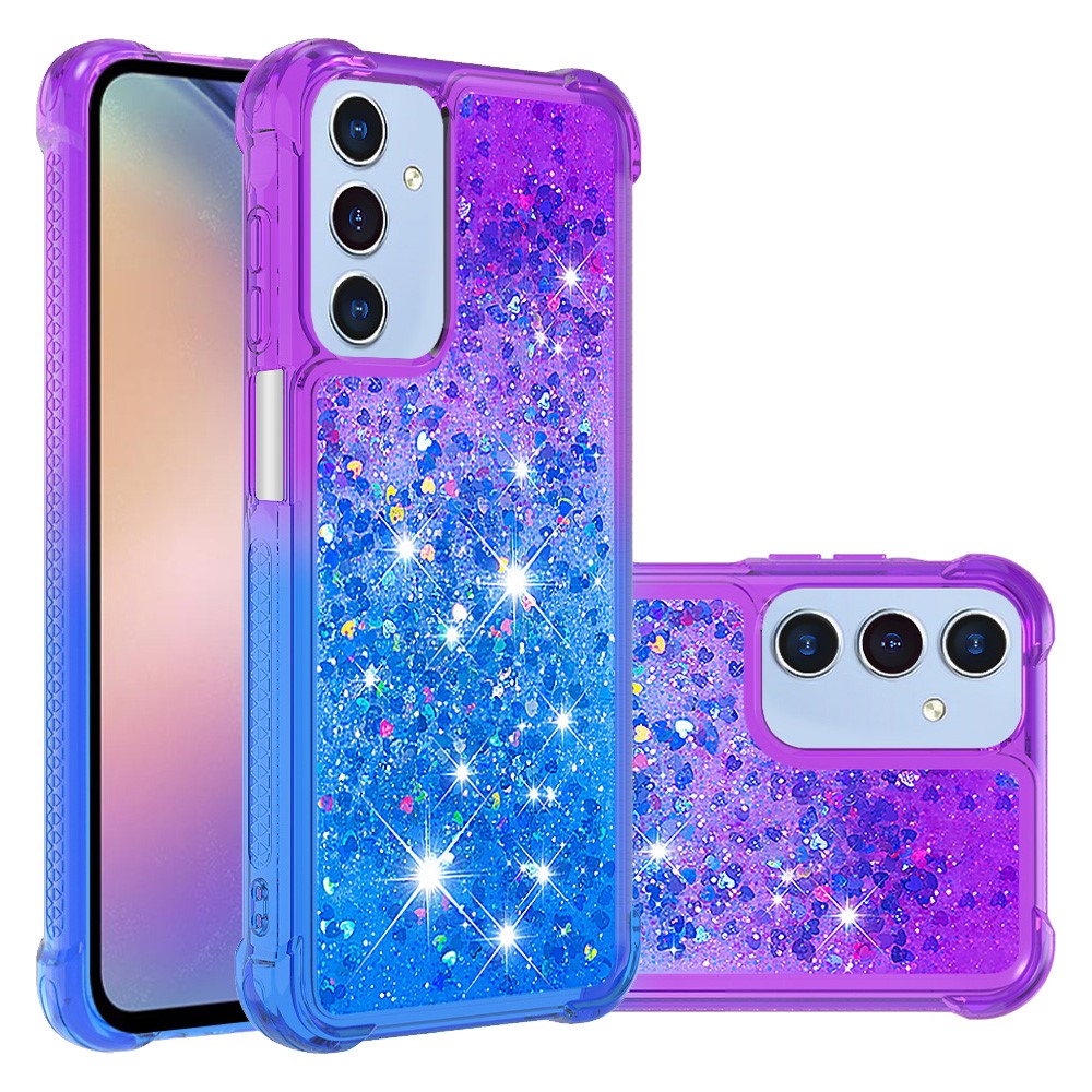 Galaxy A16 4G/5G Glitter-Hülle – Farbverlauf mit funkelndem Puder