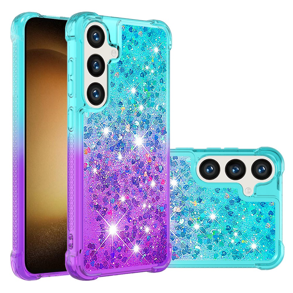 Galaxy S24 FE Glitter-Hülle – Farbverlauf mit funkelndem Puder