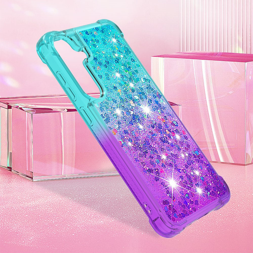 Galaxy S24 FE Glitter-Hülle – Farbverlauf mit funkelndem Puder