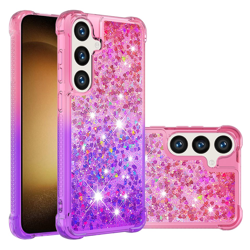 Galaxy S24 FE Glitter-Hülle – Farbverlauf mit funkelndem Puder