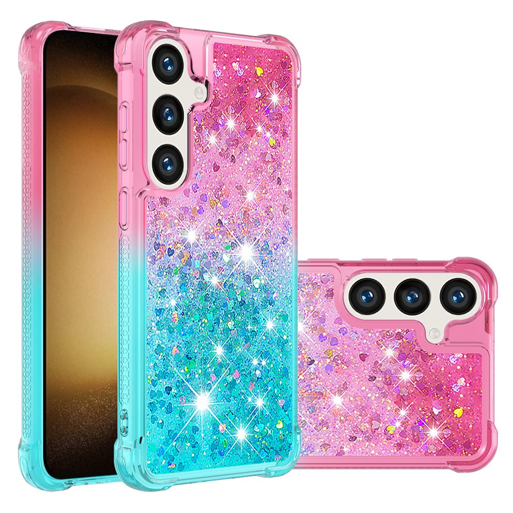 Galaxy S24 FE Glitter-Hülle – Farbverlauf mit funkelndem Puder