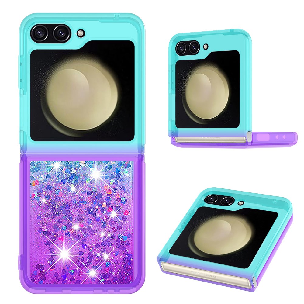 Galaxy Z Flip7 FE 5G / Z Flip6 5G Glitter-Hülle – Farbverlauf mit funkelndem Puder