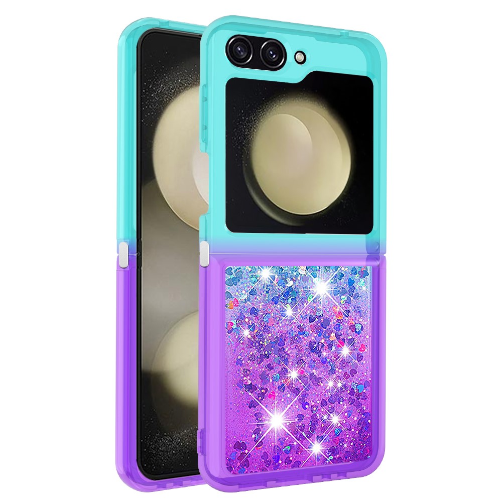 Galaxy Z Flip7 FE 5G / Z Flip6 5G Glitter-Hülle – Farbverlauf mit funkelndem Puder