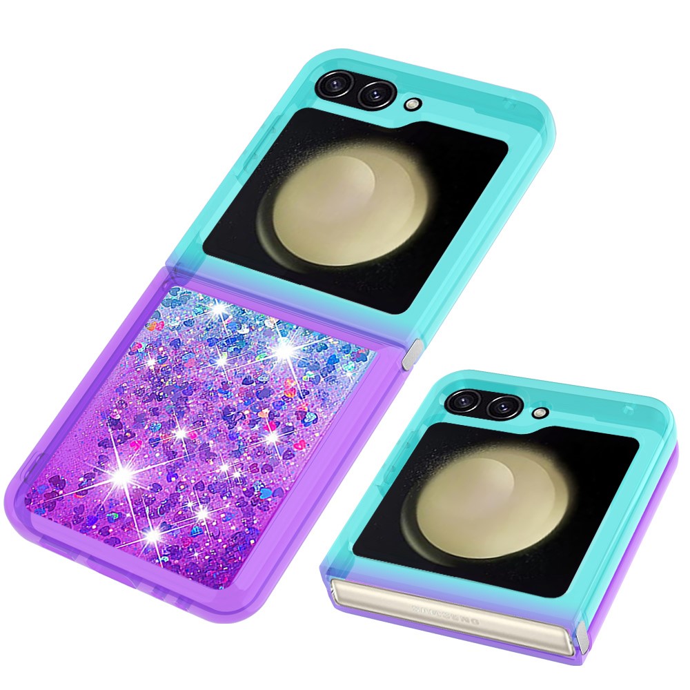 Galaxy Z Flip7 FE 5G / Z Flip6 5G Glitter-Hülle – Farbverlauf mit funkelndem Puder