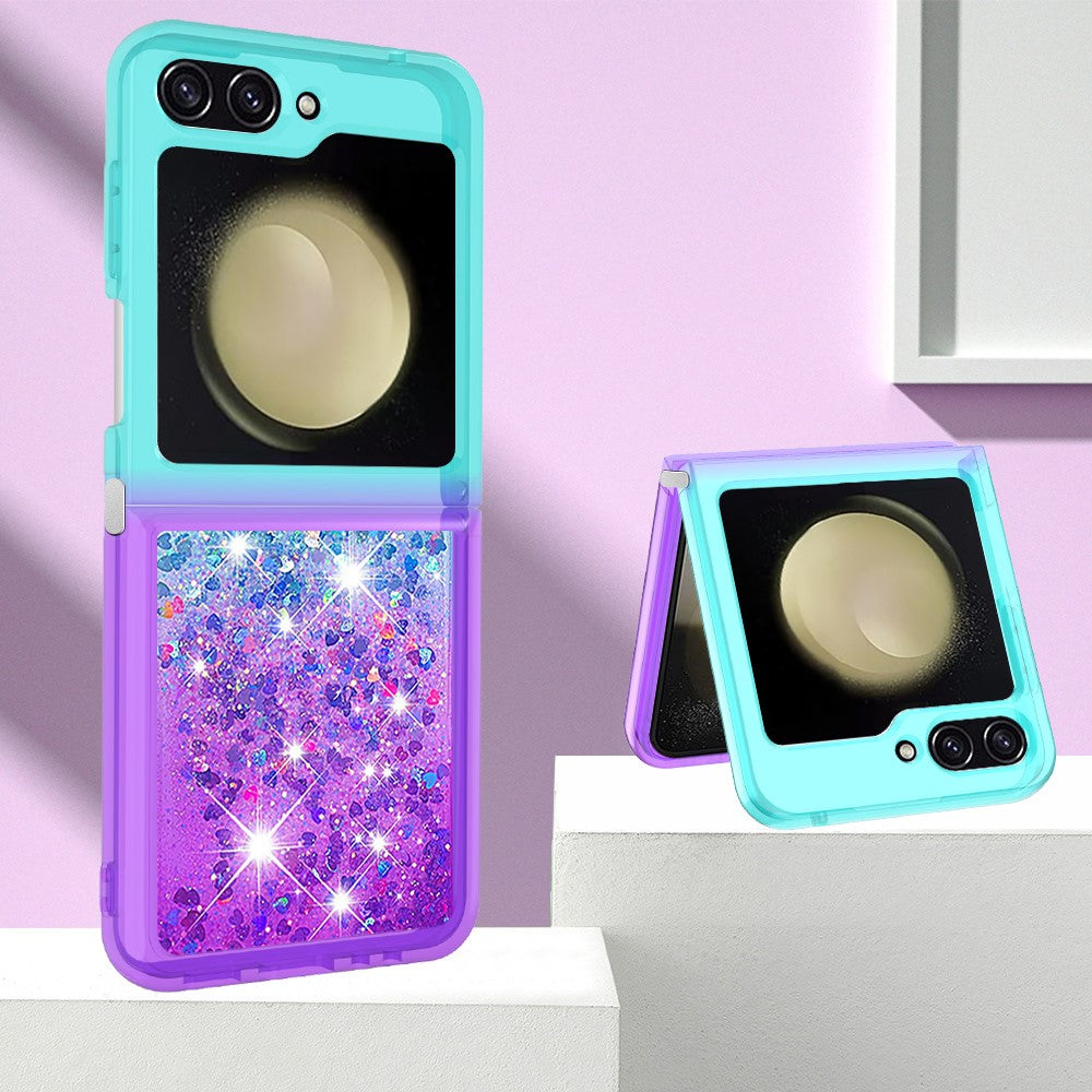 Galaxy Z Flip7 FE 5G / Z Flip6 5G Glitter-Hülle – Farbverlauf mit funkelndem Puder