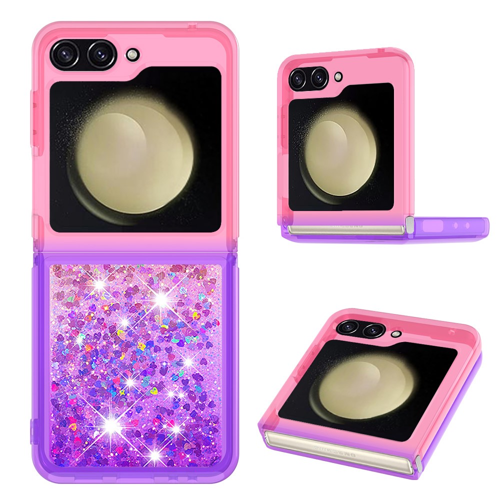 Galaxy Z Flip7 FE 5G / Z Flip6 5G Glitter-Hülle – Farbverlauf mit funkelndem Puder