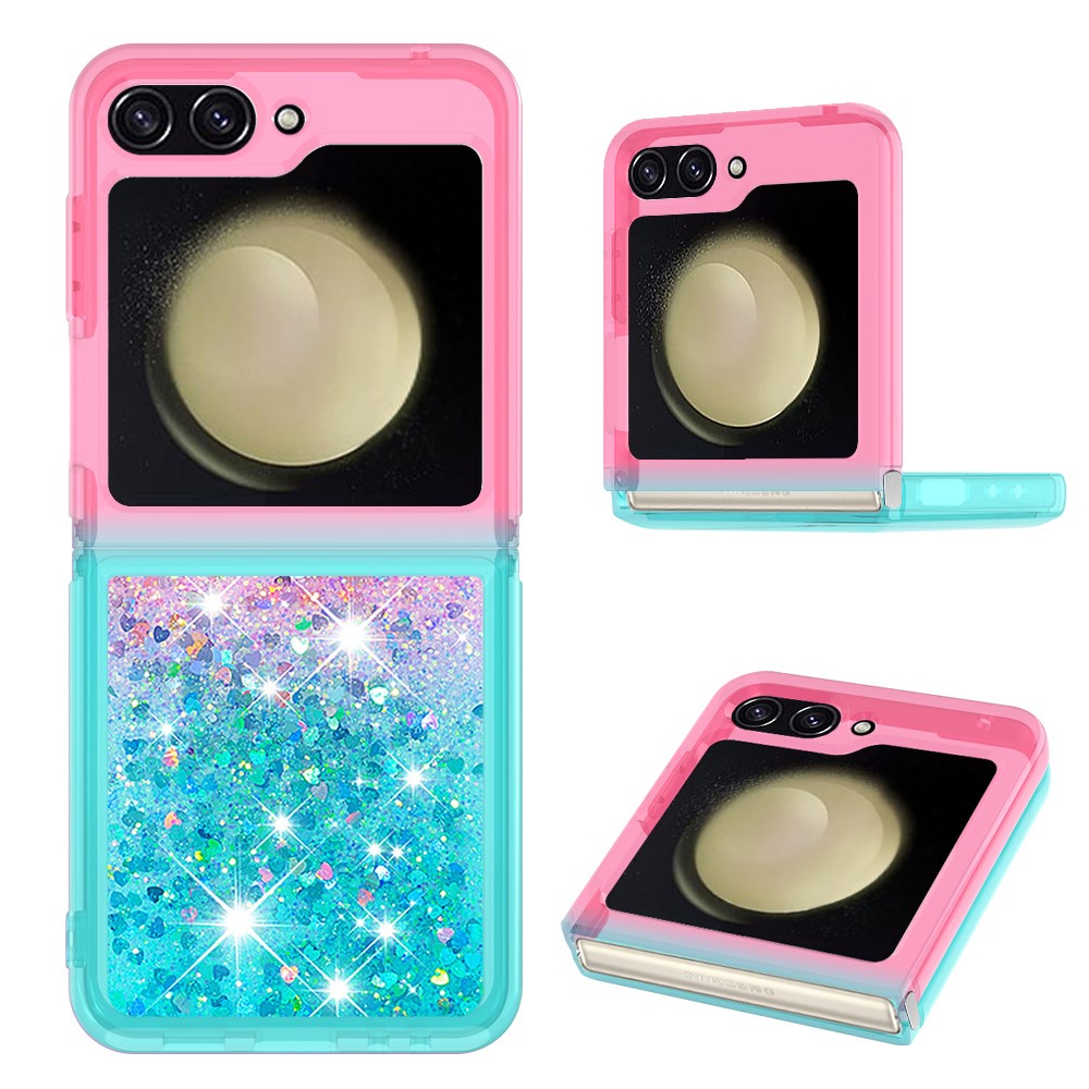 Galaxy Z Flip7 FE 5G / Z Flip6 5G Glitter-Hülle – Farbverlauf mit funkelndem Puder