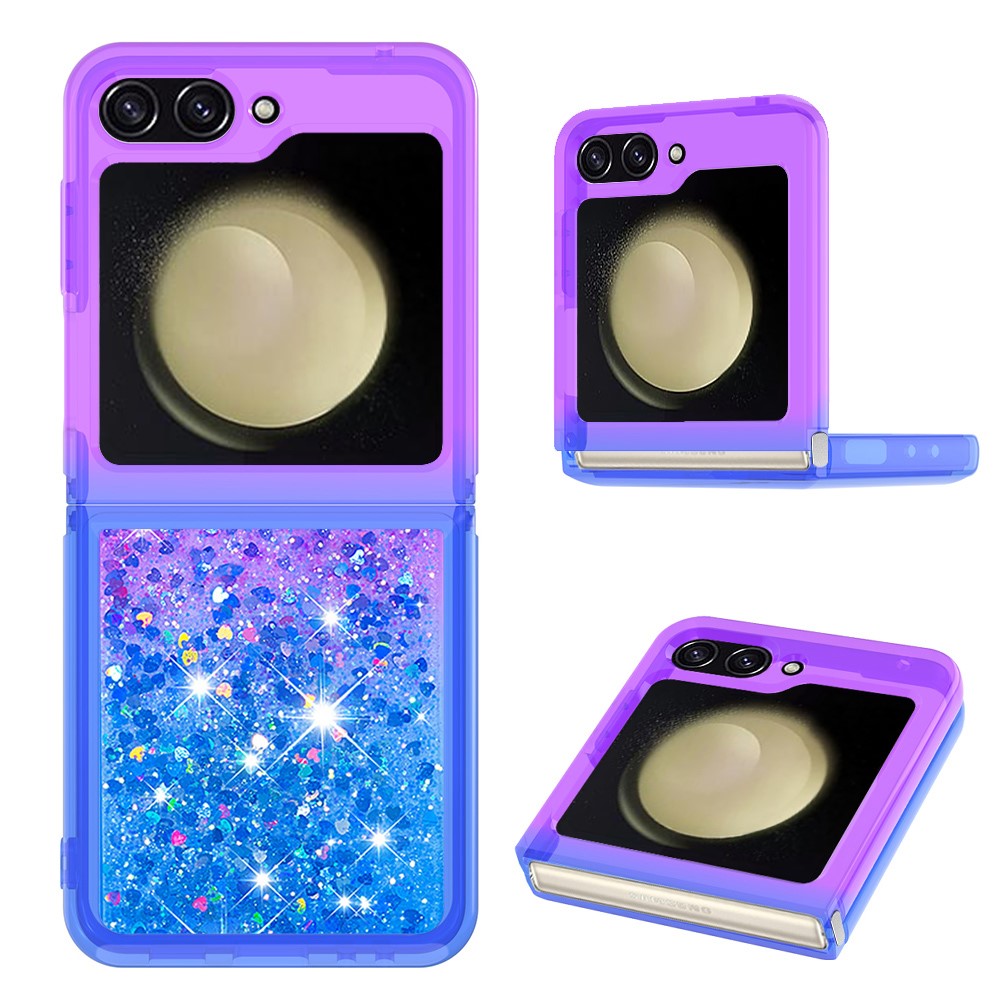 Galaxy Z Flip7 FE 5G / Z Flip6 5G Glitter-Hülle – Farbverlauf mit funkelndem Puder