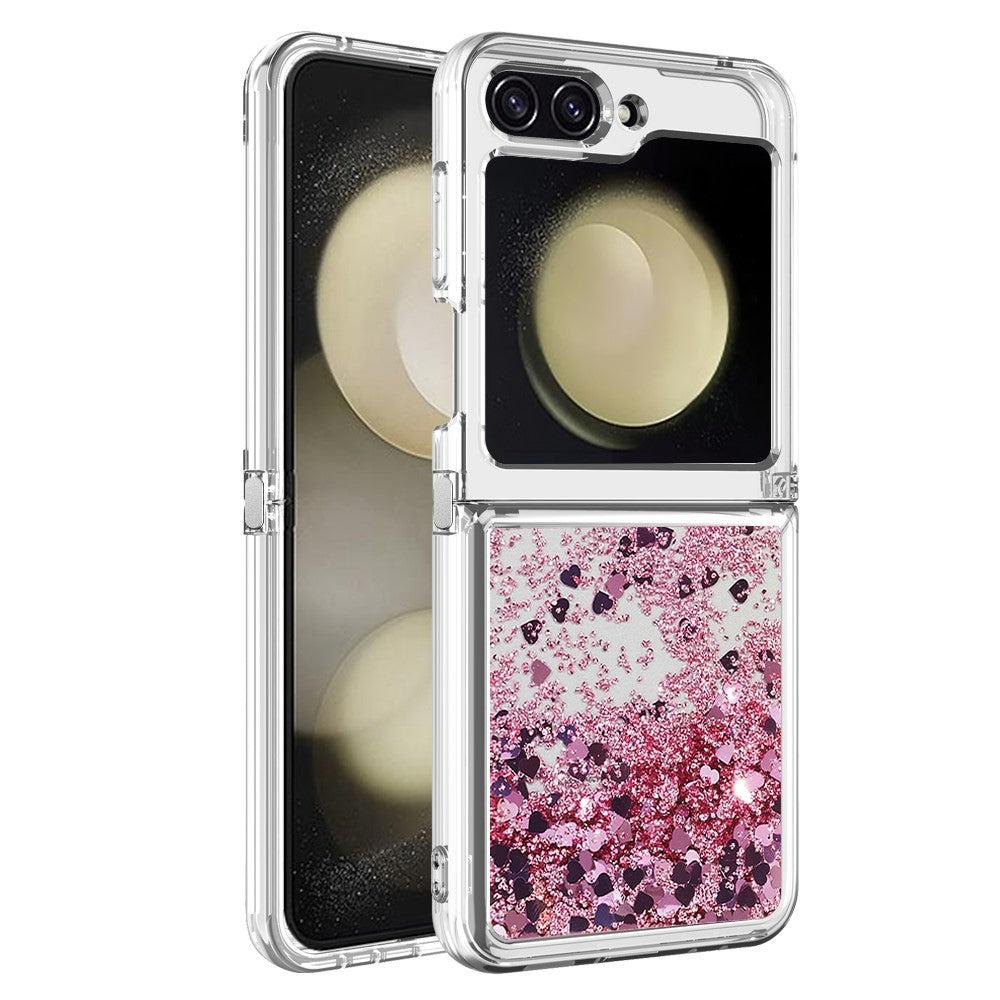 Galaxy Z Flip7 FE 5G / Z Flip6 5G Glitzer-Hülle – Stoßfest & mit Treibsand