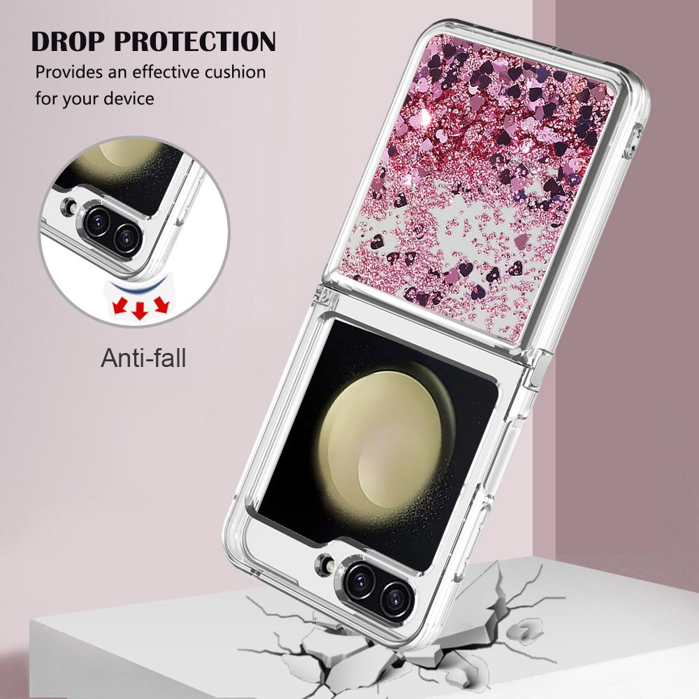 Galaxy Z Flip7 FE 5G / Z Flip6 5G Glitzer-Hülle – Stoßfest & mit Treibsand