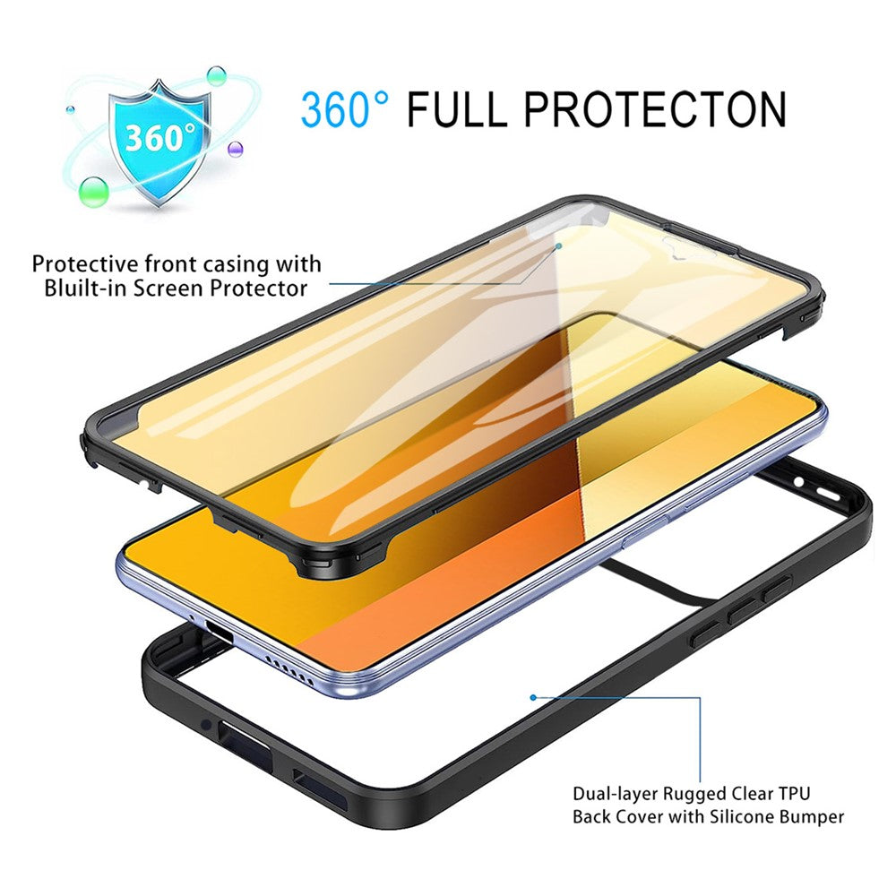 For Xiaomi 14T Pro Case Acrylic+TPU Clear Phone Cover with PET Screen Film