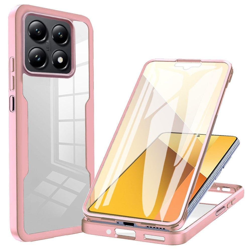 For Xiaomi 14T Pro Case Acrylic+TPU Clear Phone Cover with PET Screen Film