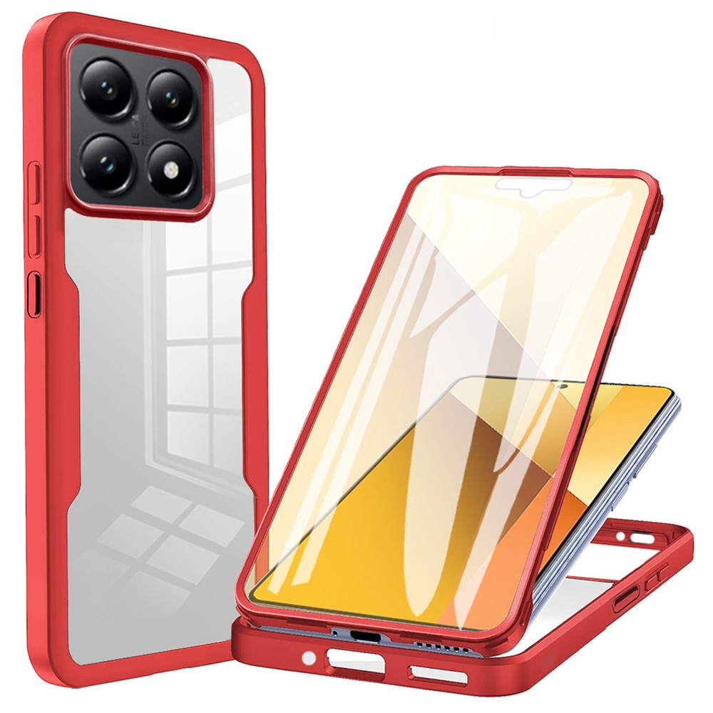 For Xiaomi 14T Pro Case Acrylic+TPU Clear Phone Cover with PET Screen Film
