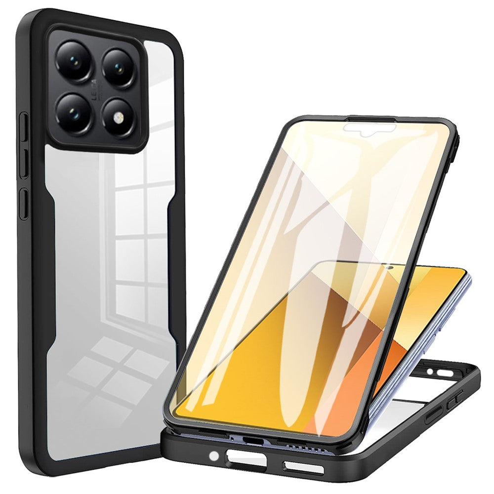 For Xiaomi 14T Case Acrylic+TPU Clear Phone Cover with PET Screen Film
