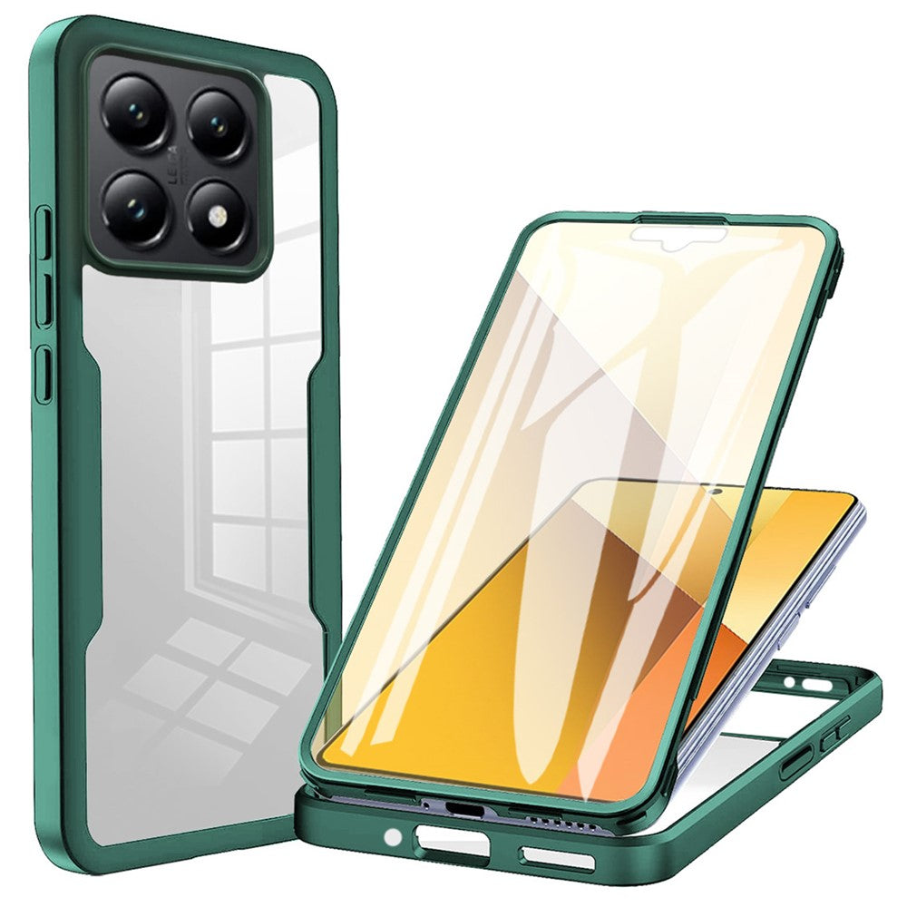For Xiaomi 14T Case Acrylic+TPU Clear Phone Cover with PET Screen Film