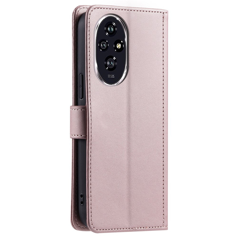For Honor 200 Pro 5G Wallet Case Rhombus Grid PU Leather Phone Cover