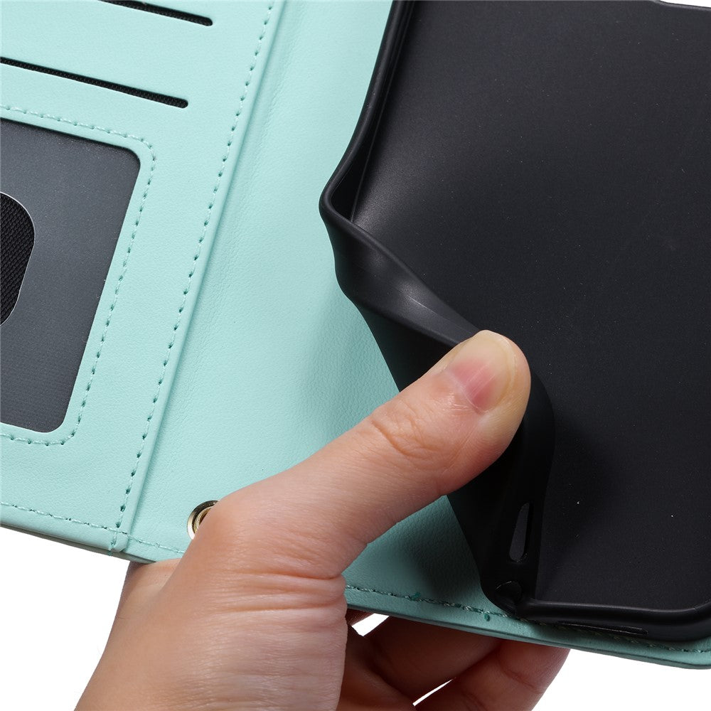 Pixel 9 Pro / 9 Wallet-Hülle – Rautenmuster mit Geldbörsenfunktion & Riemen