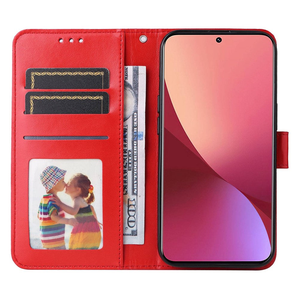 For Xiaomi 12 5G / 12X 5G / 12S 5G Sunflower Imprinted Stand Wallet Phone Case PU Leather Full Protection Cover