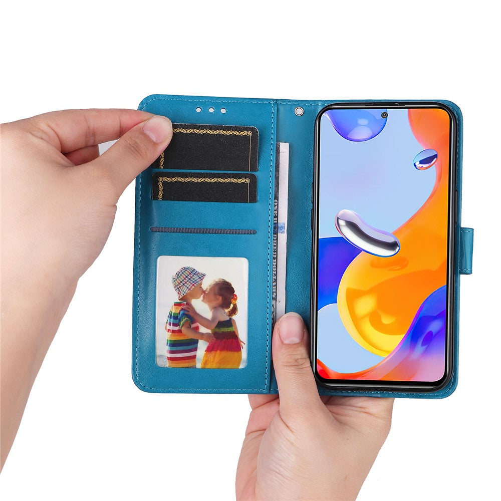 For Xiaomi Redmi Note 12 Pro 4G / 11 Pro 4G (MediaTek) / Note 11 Pro 5G (Qualcomm) / Note 11E Pro 5G Sunflower Imprinted PU Leather Stand Case Wallet Phone Cover with Strap