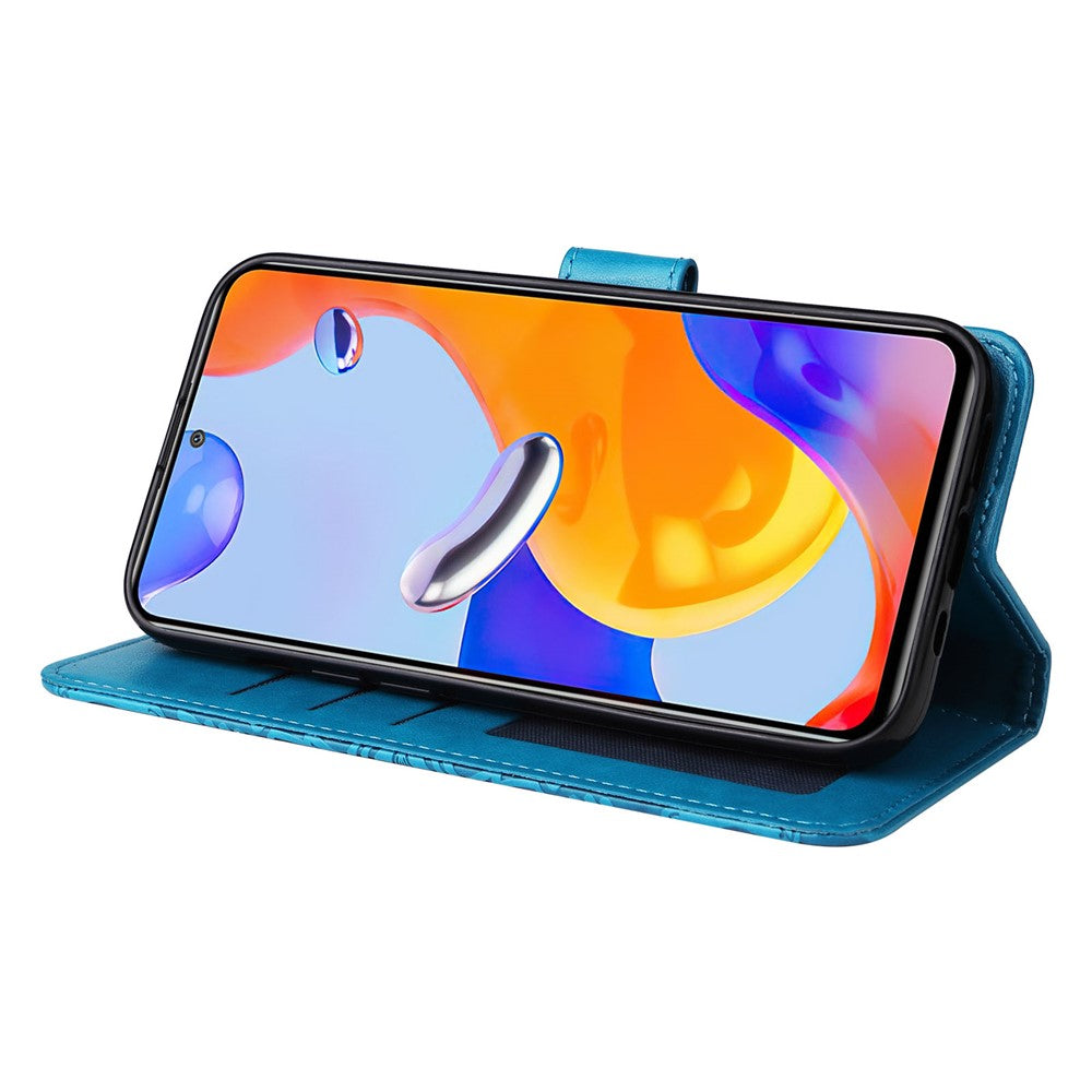 For Xiaomi Redmi Note 12 Pro 4G / 11 Pro 4G (MediaTek) / Note 11 Pro 5G (Qualcomm) / Note 11E Pro 5G Sunflower Imprinted PU Leather Stand Case Wallet Phone Cover with Strap